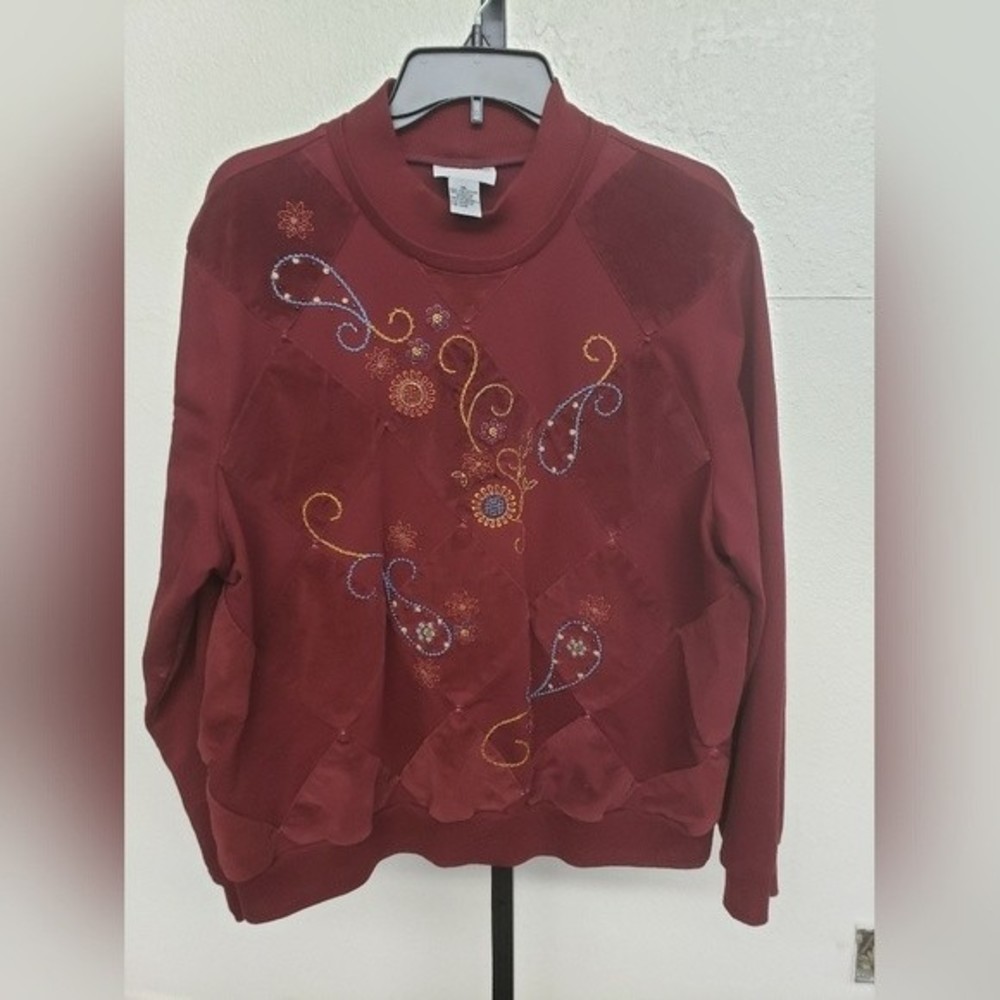 Alfred Dunner Vintage Cottagecore Crewneck Sweatshirt Size XL - Picture 3 of 10